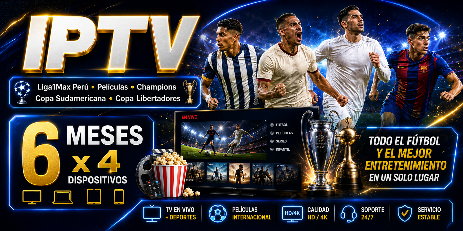 IPTV 6 MESES X 4 DISPOSITIVOS